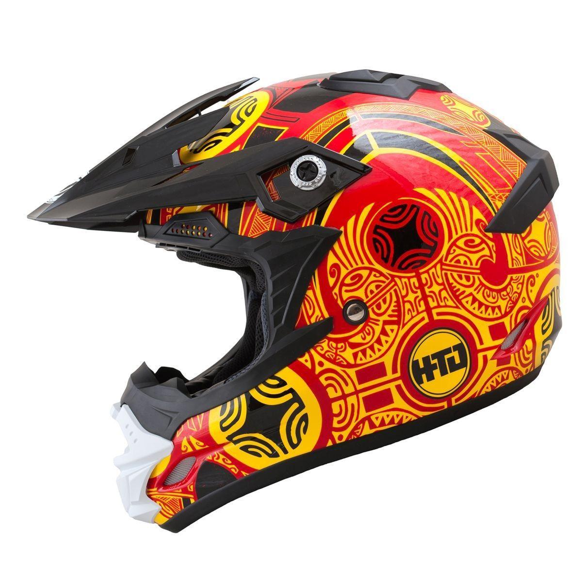 Шлем кросс TX-24 red/yellow